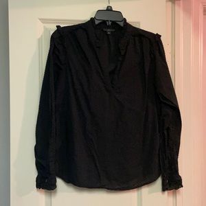 J crew black texture blouse